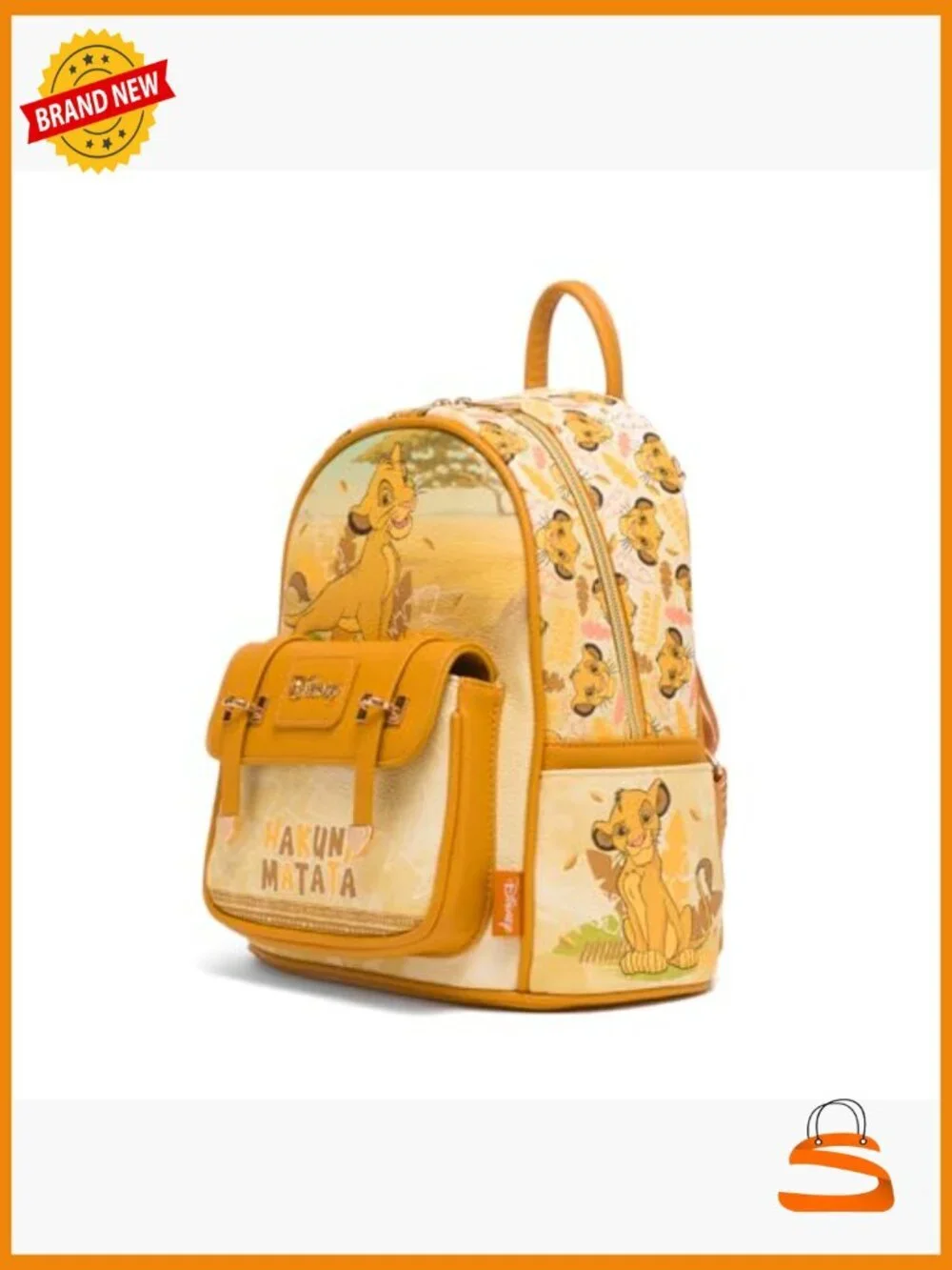 Disney Lion King Vegan Leather Mini Backpack with Dust Bag